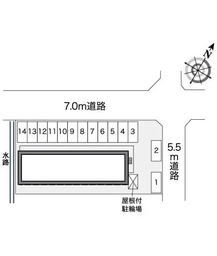 ★手数料０円★小松市今江町９丁目　月極駐車場（LP）